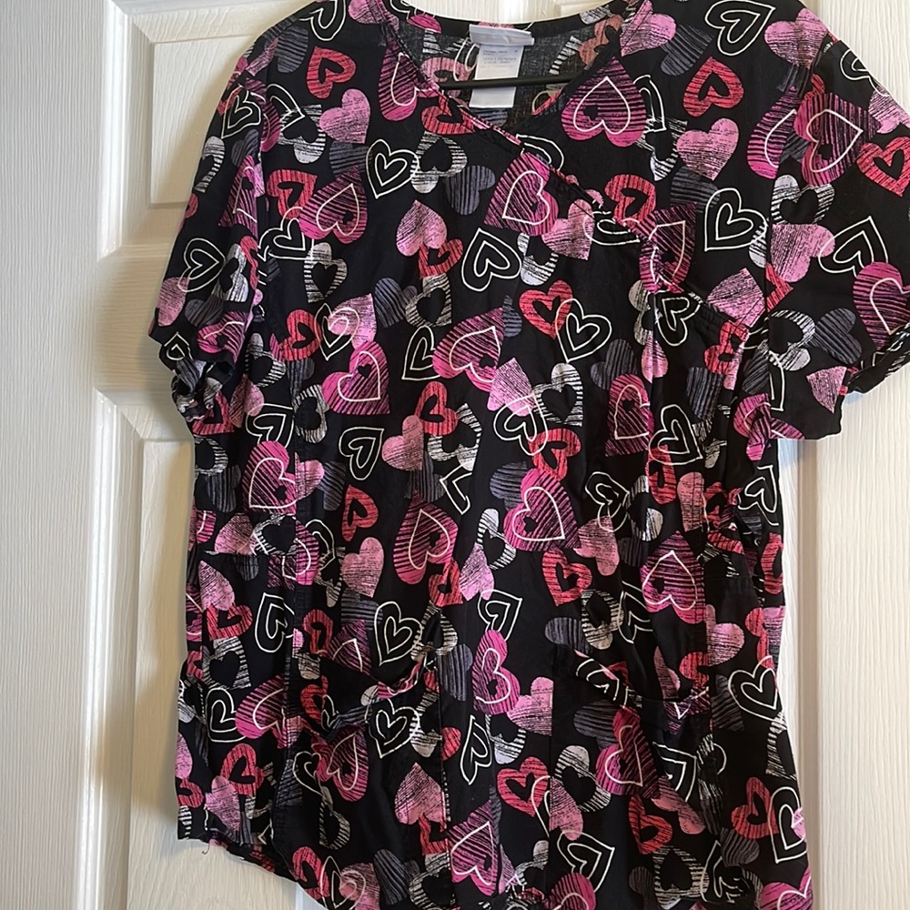 Scrubstar Hearts Scrub Top